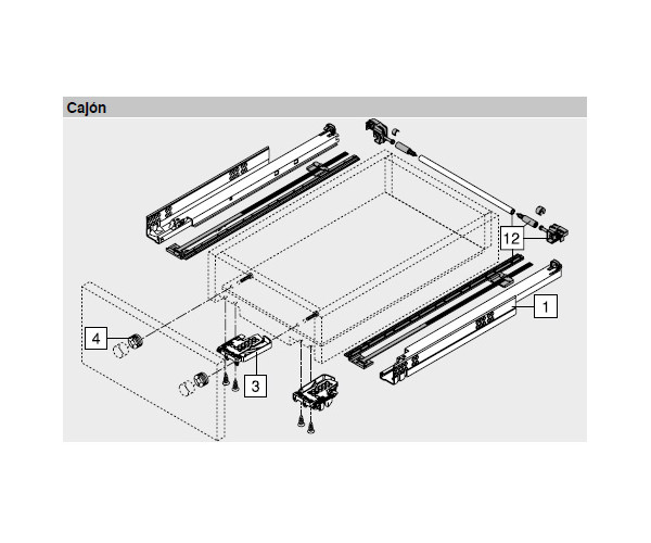 GUIA 560H4500B TANDEM EXT.TOTAL CON FRENO