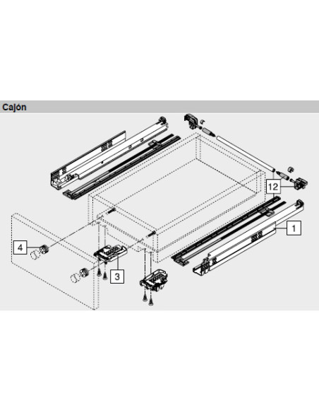 GUIA 560H4500B TANDEM EXT.TOTAL CON FRENO