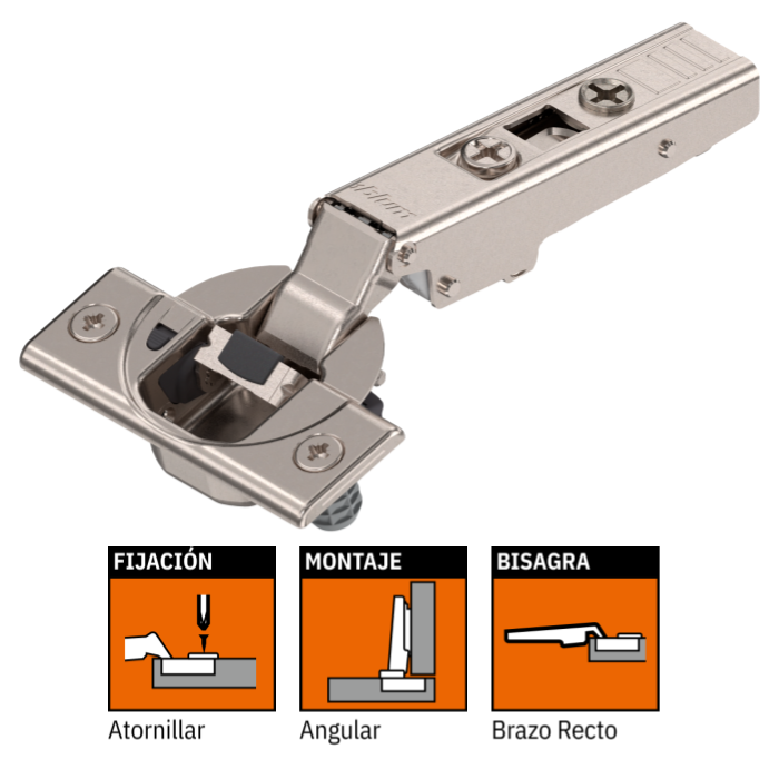 BISAGRA 71B3580 110º CON TACO BLUMOTION