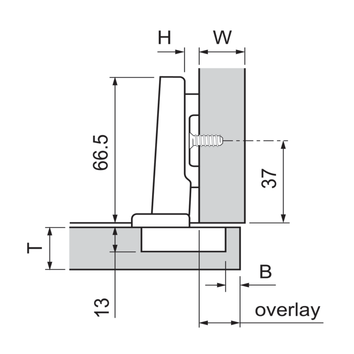 BISAGRA 73B3580 110º COST.19 CON TACO