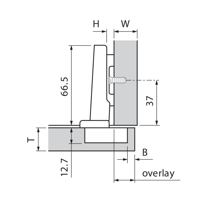 BISAGRA 70T5580.TL SIN MUELLE CON TACO