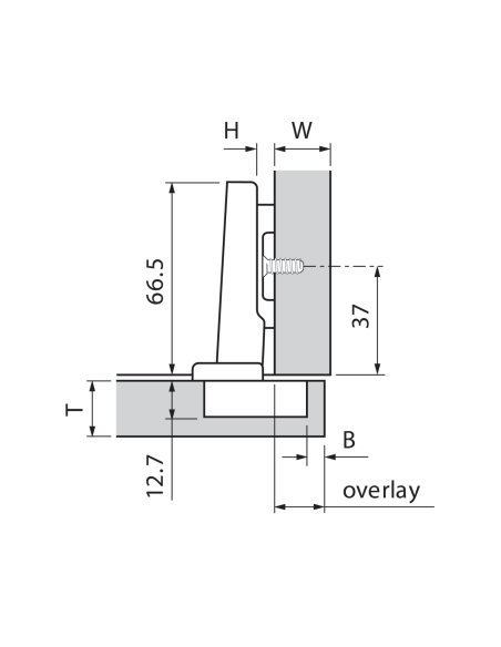 BISAGRA 70T5580.TL SIN MUELLE CON TACO