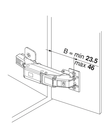 BISAGRA 71B453T 110º PUERTA FINA EXPANDO T PREMONTADO