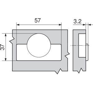 BISAGRA 99M9580 CIEGA C/TACO MODUL 2