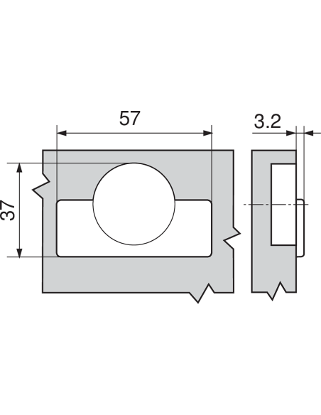 BISAGRA 99M9580 CIEGA C/TACO MODUL