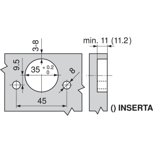 BISAGRA 71T668E 170º ACODADA EXPANDO 2