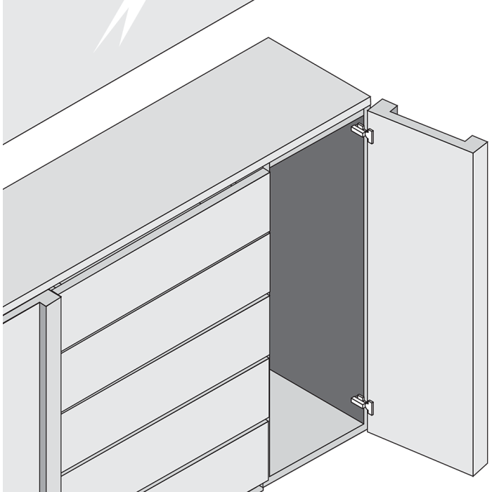 BISAGRA 71T9780 100º GRUESO SUPERACODADA CON TACO