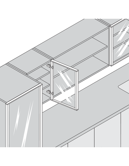 BISAGRA 71T970A 95º MARCO ALUMINIO SUPERACODADA