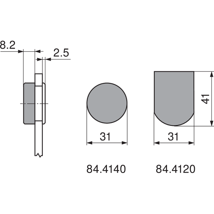 BISAGRA 75T4200 CRISTAL ACODADA