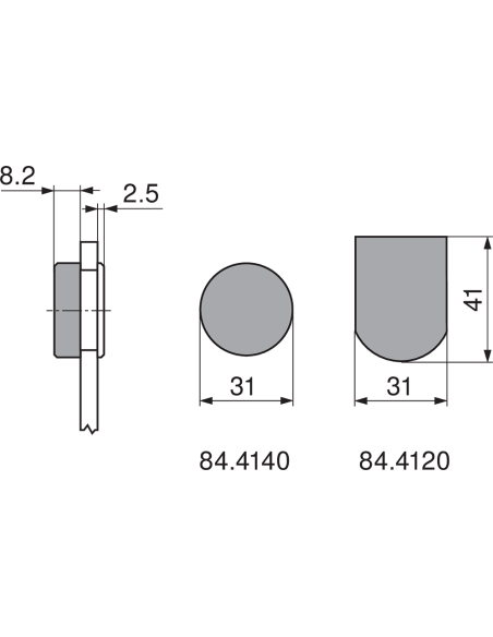 BISAGRA 75T4200 CRISTAL ACODADA