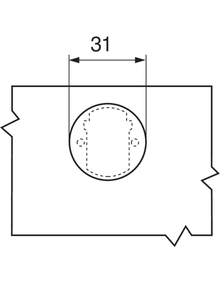 BISAGRA 75T4200 CRISTAL ACODADA