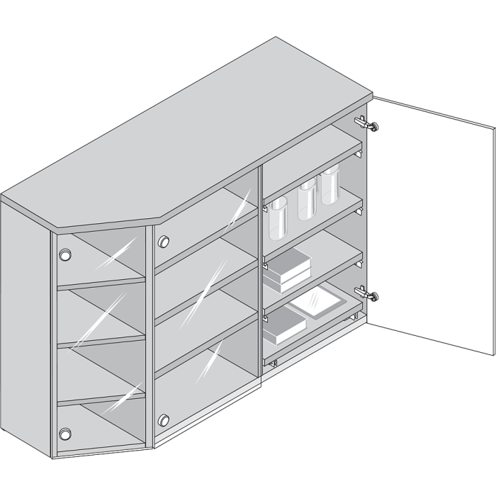 BISAGRA 75T4200 CRISTAL ACODADA