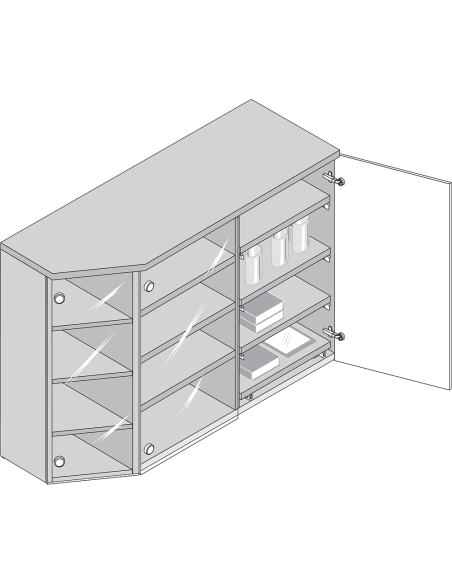 BISAGRA 75T4200 CRISTAL ACODADA