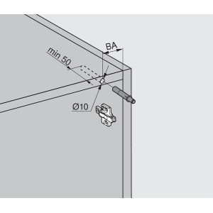 BLUMOTION 970A1002 PUERTA EMBUTIR LADO BISAGRA 2