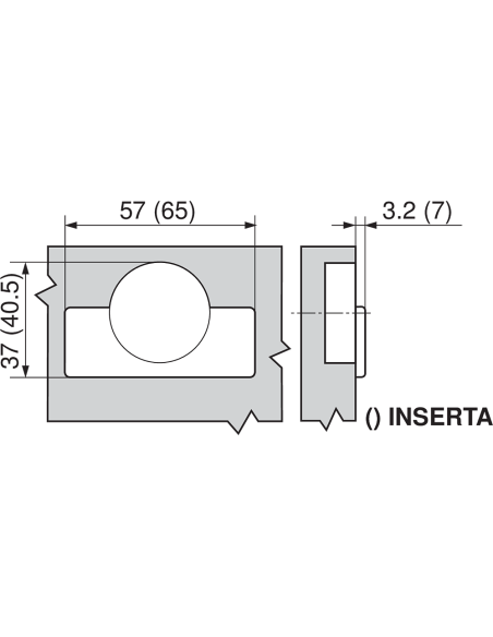 BISAGRA 75T1550 107º SIN TACO