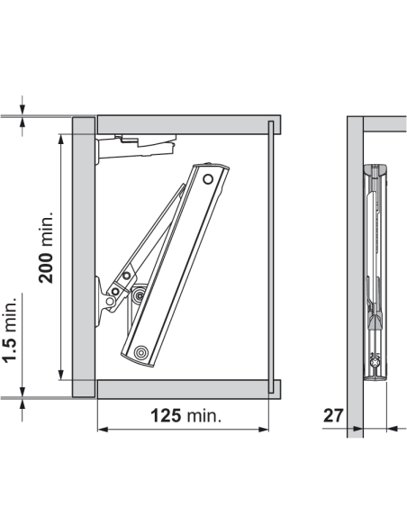 AVENTOS HK-XS TIP-ON 20K1301T COMPAS