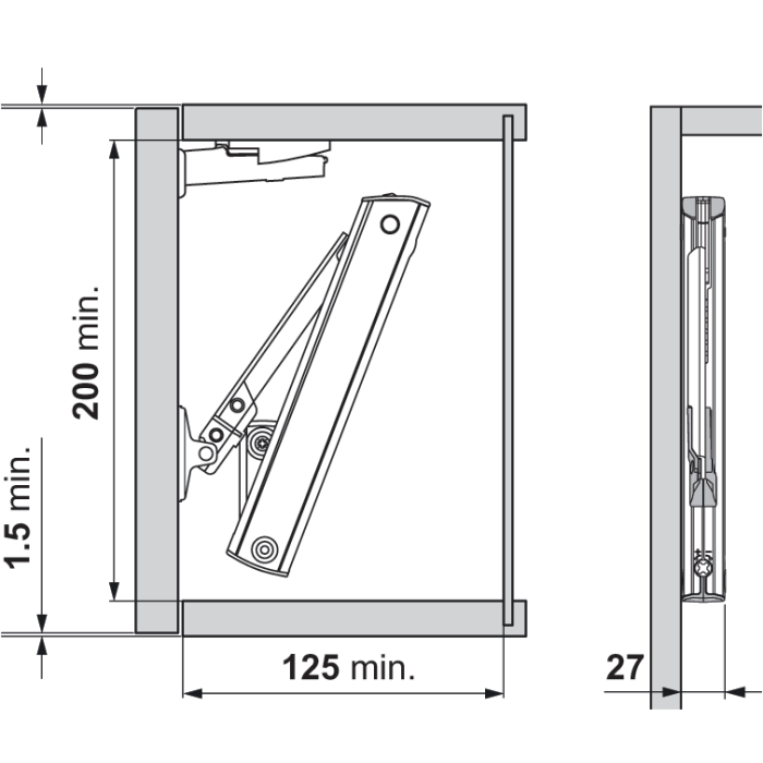 AVENTOS HK-XS TIP-ON 20K1501T COMPAS